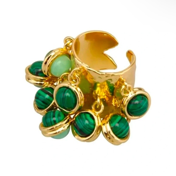 Colorful Natural Stone Fringe Ring - Picture 12 of 15